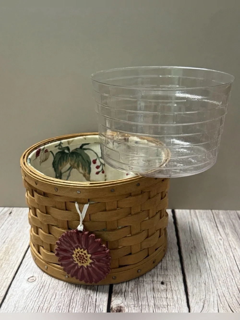 LONGABERGER 2004 Mother’s Day Essentials Basket Liner, Protector, Tie-on